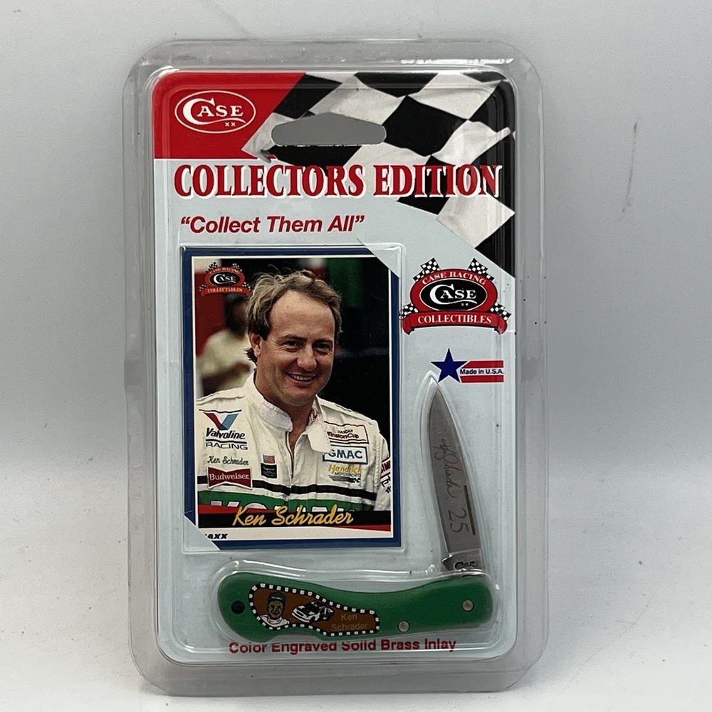 1993 Case xx Collectors Edition Ken Schrader Folding Nascar Collector Knife NIP